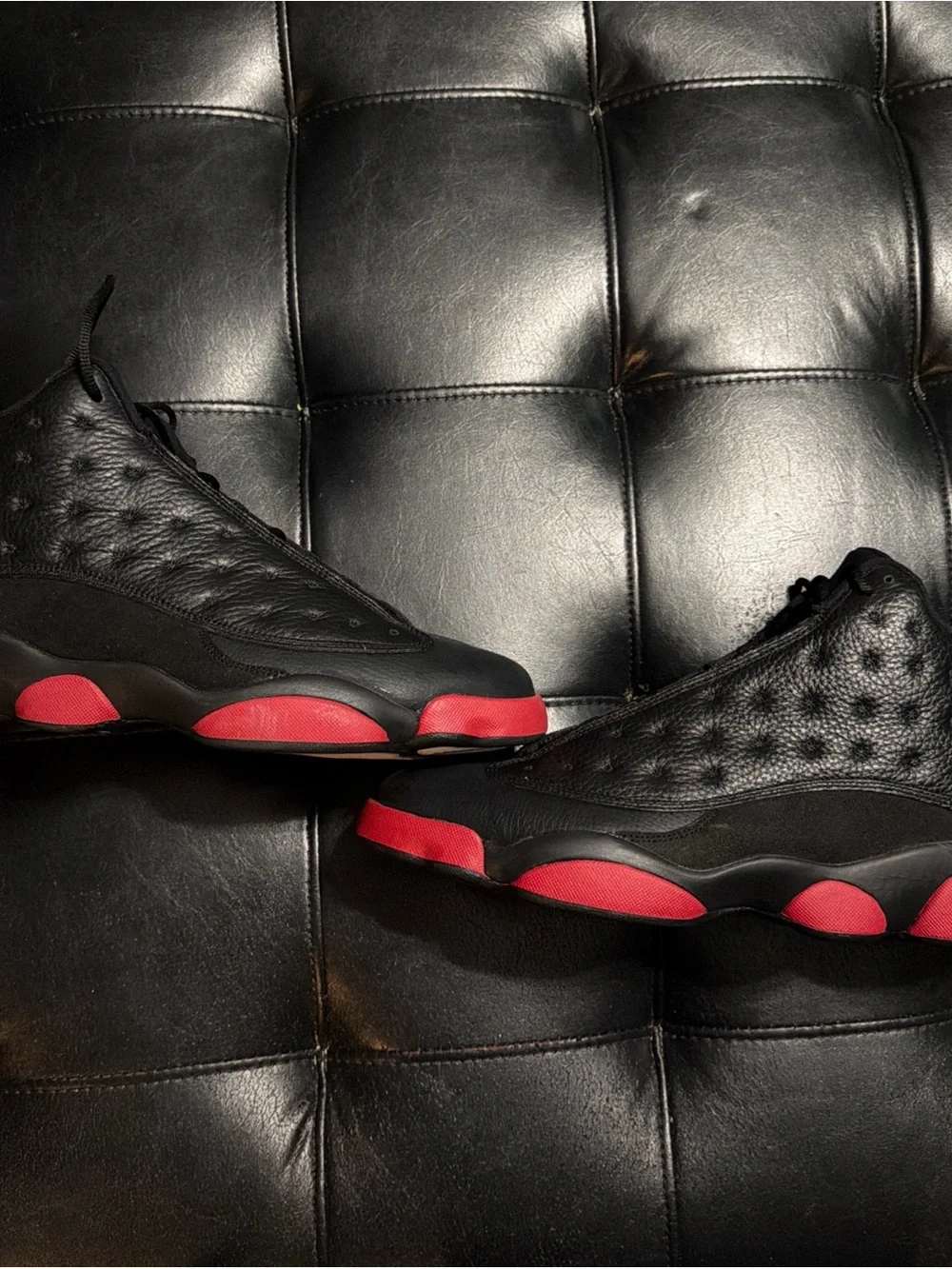 Mens Air Jordan 13 Dirty Bred Black Red sneaker